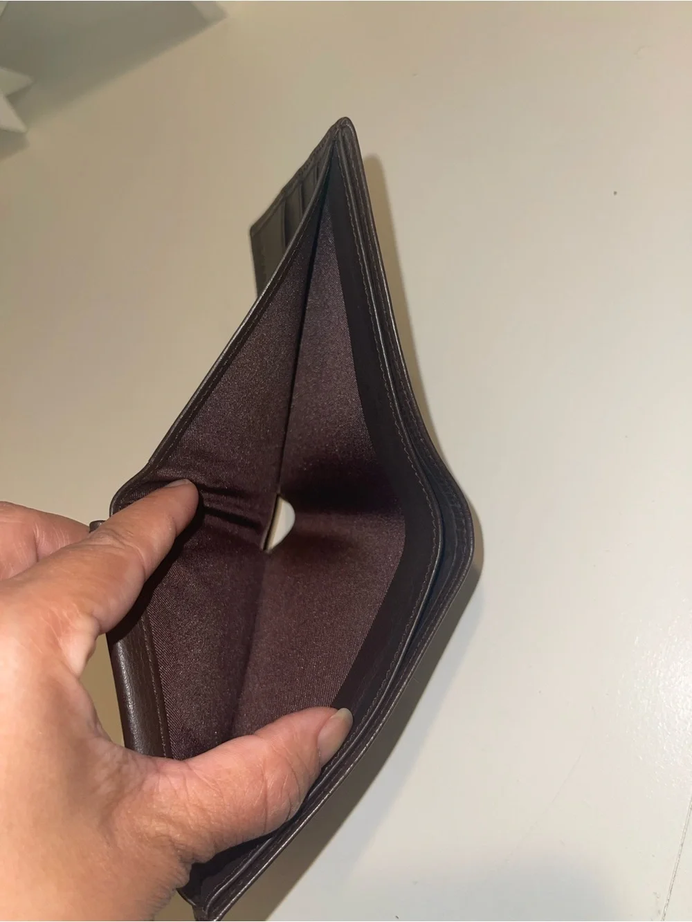 Authentic LOEWE Anagram Bifold Wallet Brown Grained Leather w/ Dust Bag